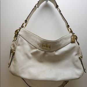 Coach Madison Ivory Leather Shoulder/Crossbody